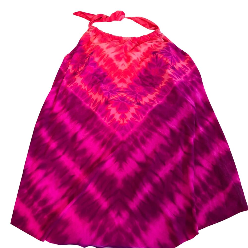 Aqua Green Women's Pink Tie-Dye Halter Style Tankini Top - Size Small - NWT